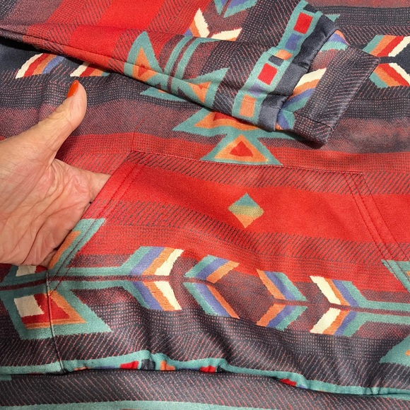 Colorful Geometric Pattern Hoodie - Picture 2 of 4